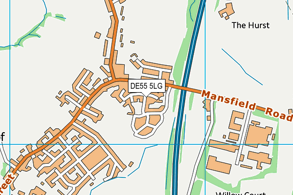 DE55 5LG map - OS VectorMap District (Ordnance Survey)