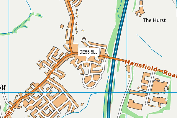 DE55 5LJ map - OS VectorMap District (Ordnance Survey)