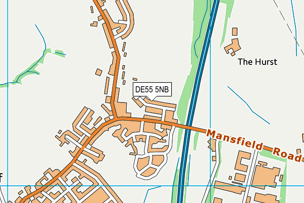 DE55 5NB map - OS VectorMap District (Ordnance Survey)