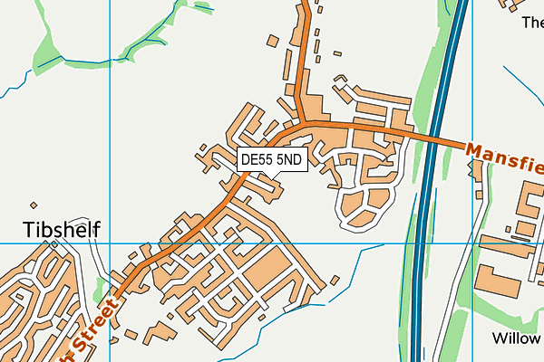 DE55 5ND map - OS VectorMap District (Ordnance Survey)