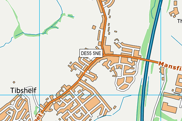 DE55 5NE map - OS VectorMap District (Ordnance Survey)