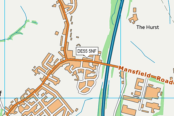 DE55 5NF map - OS VectorMap District (Ordnance Survey)