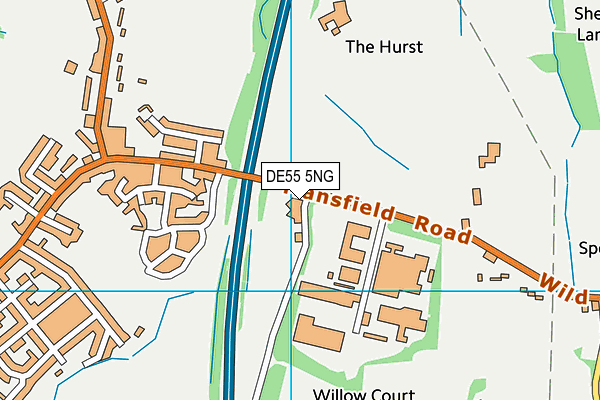 DE55 5NG map - OS VectorMap District (Ordnance Survey)