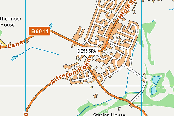 DE55 5PA map - OS VectorMap District (Ordnance Survey)