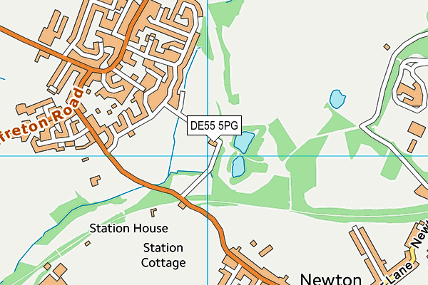 DE55 5PG map - OS VectorMap District (Ordnance Survey)