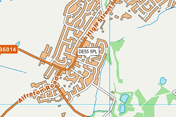 DE55 5PL map - OS VectorMap District (Ordnance Survey)