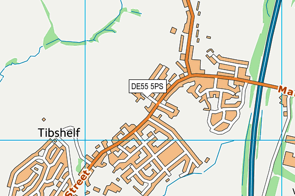 DE55 5PS map - OS VectorMap District (Ordnance Survey)