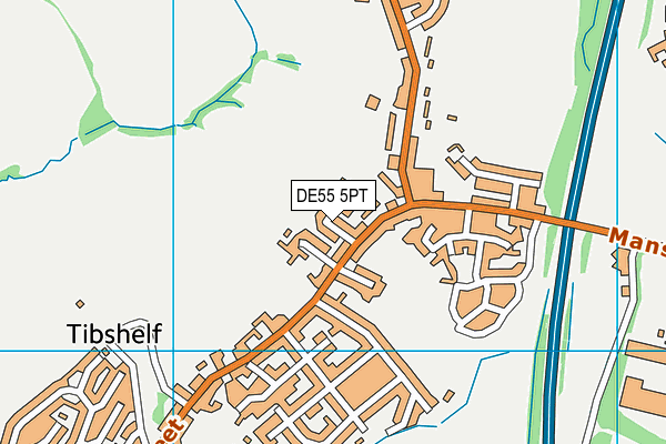 DE55 5PT map - OS VectorMap District (Ordnance Survey)
