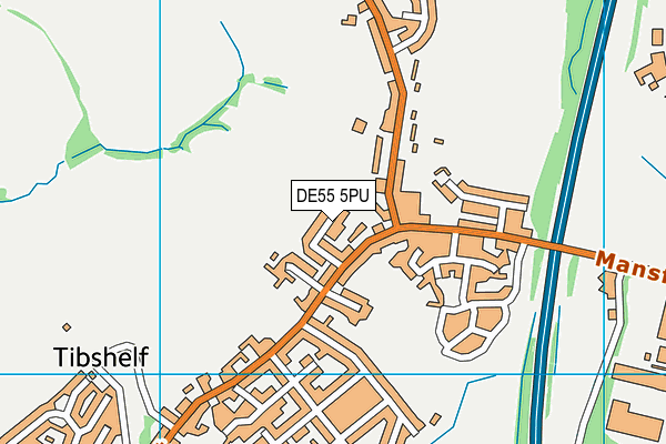 DE55 5PU map - OS VectorMap District (Ordnance Survey)