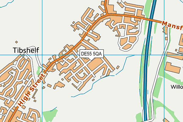 DE55 5QA map - OS VectorMap District (Ordnance Survey)