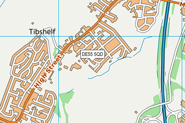 DE55 5QD map - OS VectorMap District (Ordnance Survey)
