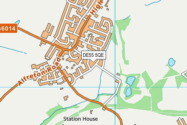 DE55 5QE map - OS VectorMap District (Ordnance Survey)