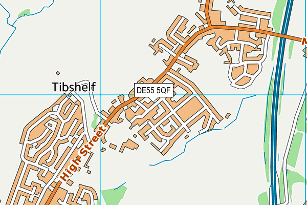 DE55 5QF map - OS VectorMap District (Ordnance Survey)