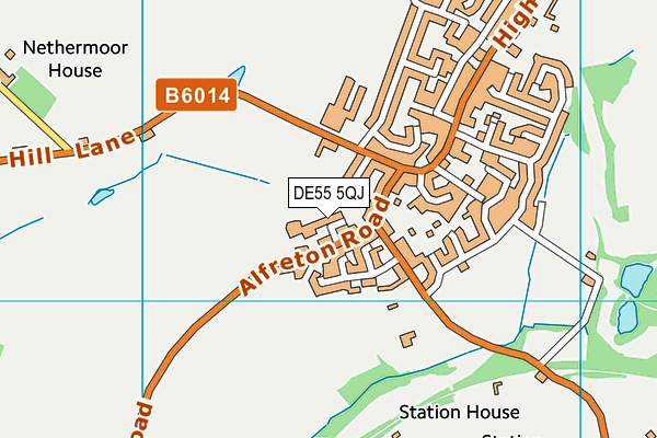 DE55 5QJ map - OS VectorMap District (Ordnance Survey)