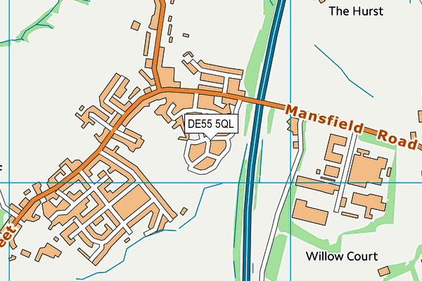DE55 5QL map - OS VectorMap District (Ordnance Survey)