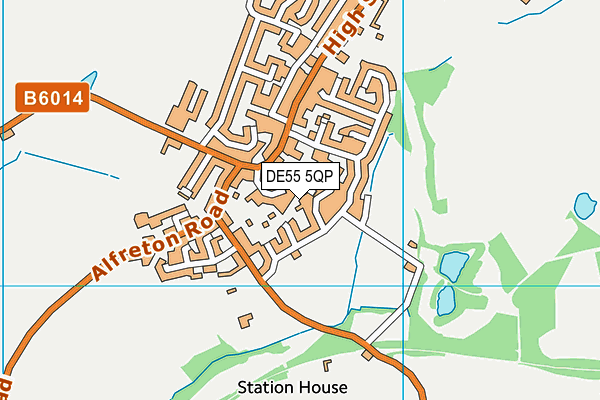 DE55 5QP map - OS VectorMap District (Ordnance Survey)