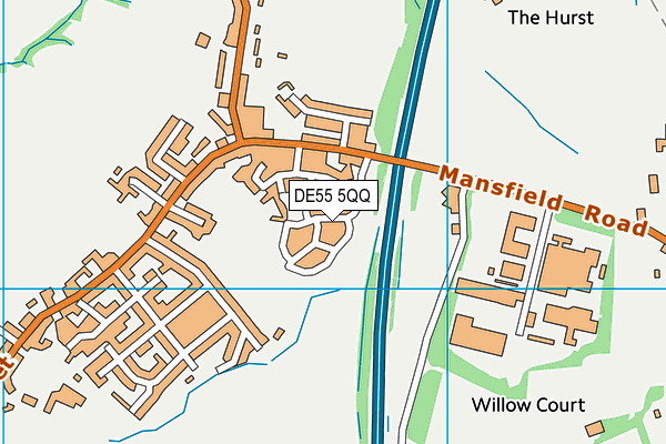 DE55 5QQ map - OS VectorMap District (Ordnance Survey)