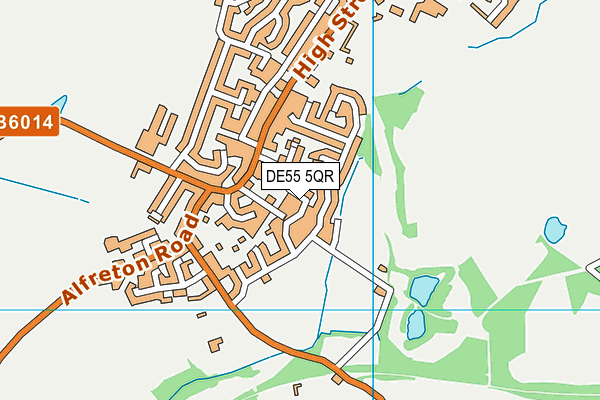 DE55 5QR map - OS VectorMap District (Ordnance Survey)