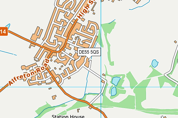 DE55 5QS map - OS VectorMap District (Ordnance Survey)