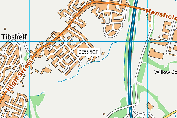 DE55 5QT map - OS VectorMap District (Ordnance Survey)
