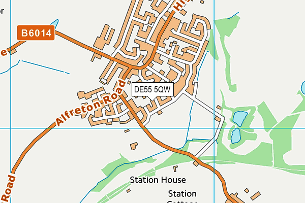 DE55 5QW map - OS VectorMap District (Ordnance Survey)