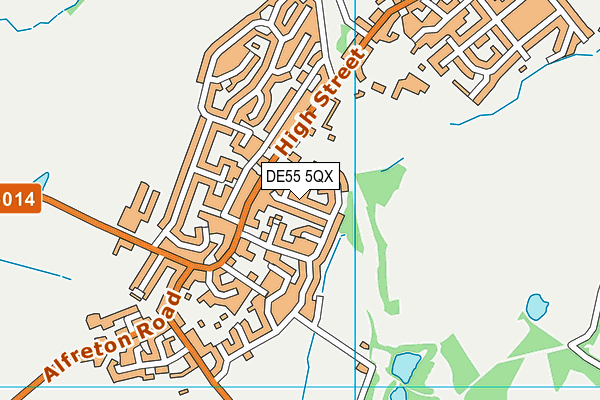 DE55 5QX map - OS VectorMap District (Ordnance Survey)