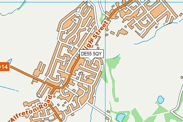DE55 5QY map - OS VectorMap District (Ordnance Survey)