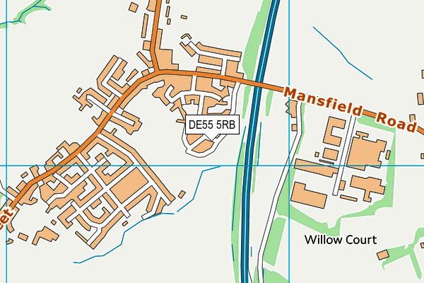 DE55 5RB map - OS VectorMap District (Ordnance Survey)