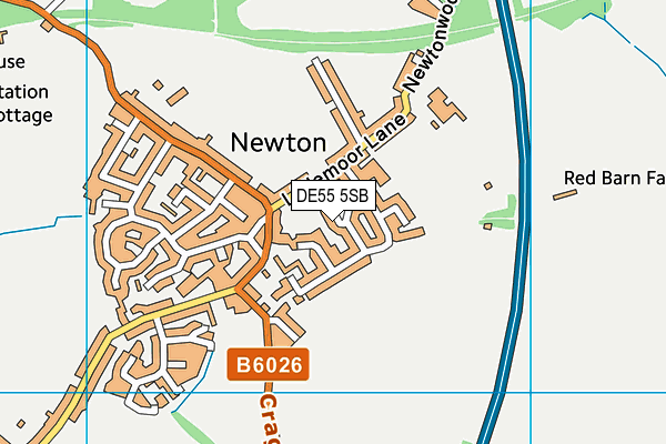 DE55 5SB map - OS VectorMap District (Ordnance Survey)