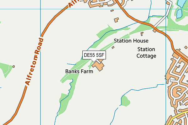 DE55 5SF map - OS VectorMap District (Ordnance Survey)