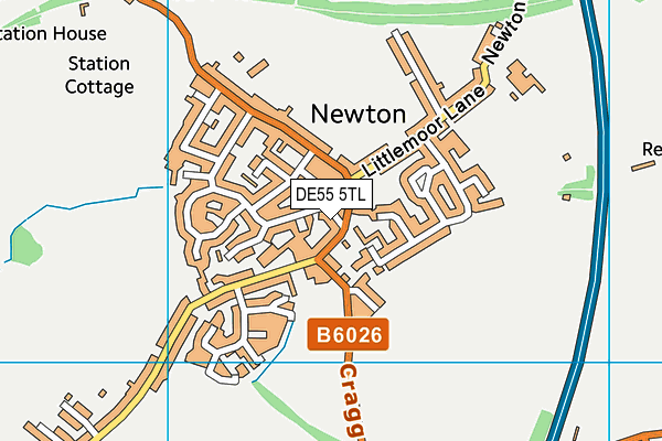 Newton Primary School map (DE55 5TL) - OS VectorMap District (Ordnance Survey)