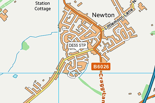 DE55 5TP map - OS VectorMap District (Ordnance Survey)
