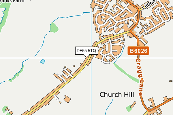 DE55 5TQ map - OS VectorMap District (Ordnance Survey)