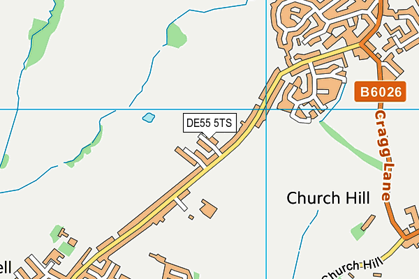 DE55 5TS map - OS VectorMap District (Ordnance Survey)