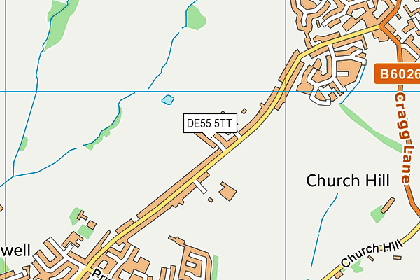 DE55 5TT map - OS VectorMap District (Ordnance Survey)