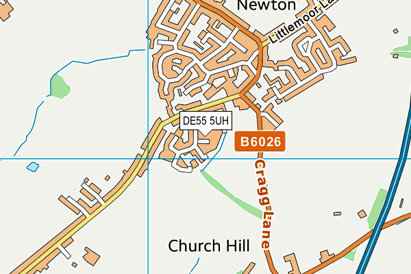 DE55 5UH map - OS VectorMap District (Ordnance Survey)