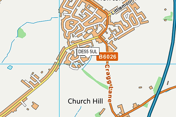 DE55 5UL map - OS VectorMap District (Ordnance Survey)