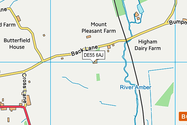 DE55 6AJ map - OS VectorMap District (Ordnance Survey)