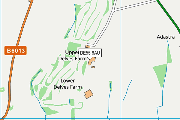 DE55 6AU map - OS VectorMap District (Ordnance Survey)