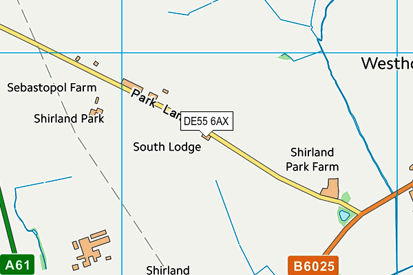 DE55 6AX map - OS VectorMap District (Ordnance Survey)