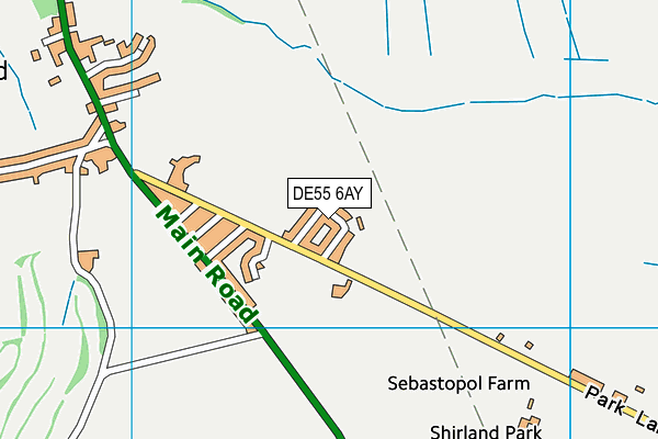 DE55 6AY map - OS VectorMap District (Ordnance Survey)