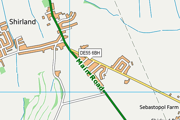 Shirland Primary School map (DE55 6BH) - OS VectorMap District (Ordnance Survey)