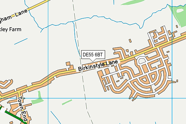 DE55 6BT map - OS VectorMap District (Ordnance Survey)