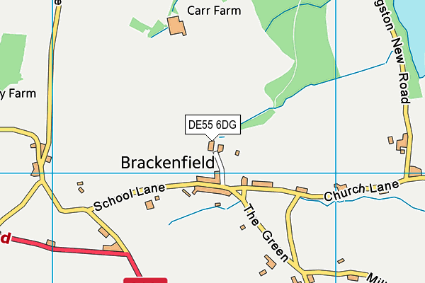 DE55 6DG map - OS VectorMap District (Ordnance Survey)