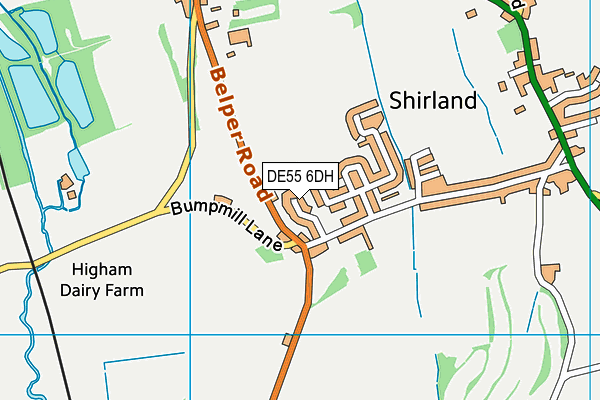 DE55 6DH map - OS VectorMap District (Ordnance Survey)