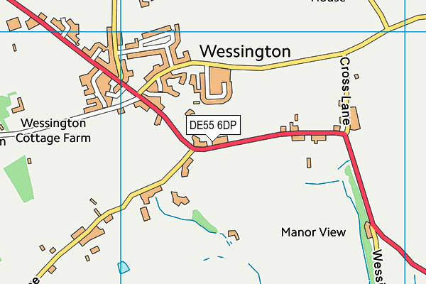 DE55 6DP map - OS VectorMap District (Ordnance Survey)