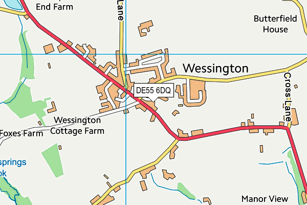 DE55 6DQ map - OS VectorMap District (Ordnance Survey)
