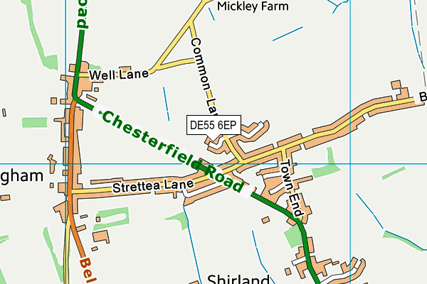 DE55 6EP map - OS VectorMap District (Ordnance Survey)