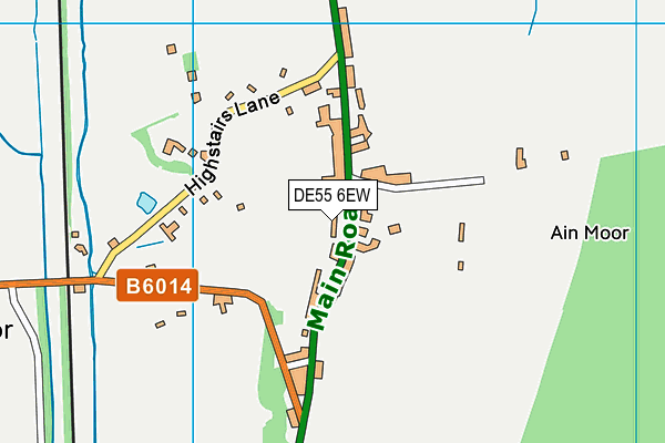 DE55 6EW map - OS VectorMap District (Ordnance Survey)