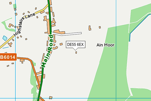DE55 6EX map - OS VectorMap District (Ordnance Survey)